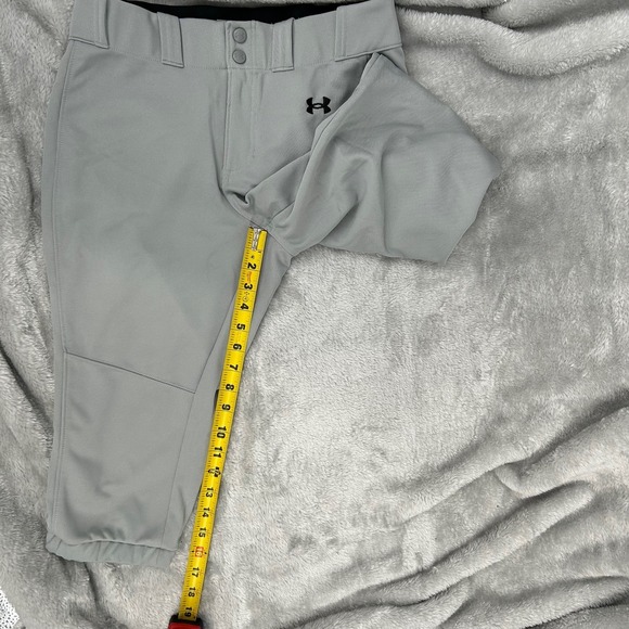 Under Armour Womens Softball Pants Gray Cropped Medium Fit Dry Gear Athletic - Picture 8 of 11